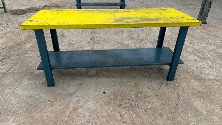 - LOT OF METAL WORK TABLES